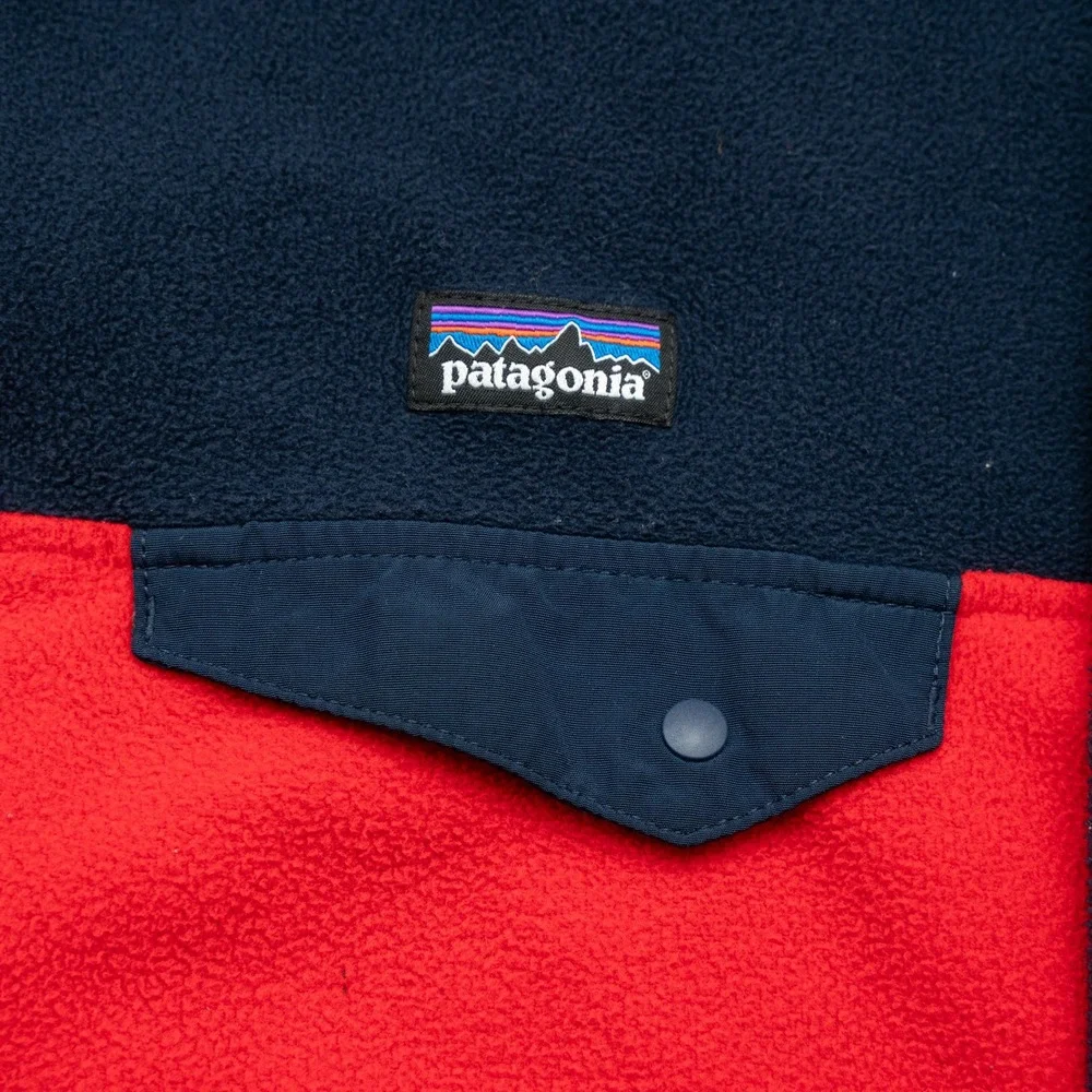 Patagonia‎ Kids' Micro D Snap-T Jacket Red Blue Youth L 12